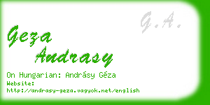 geza andrasy business card